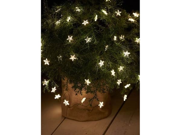 Sirius Trille Stjernelyskæde - 40 LED - Klar/Grøn