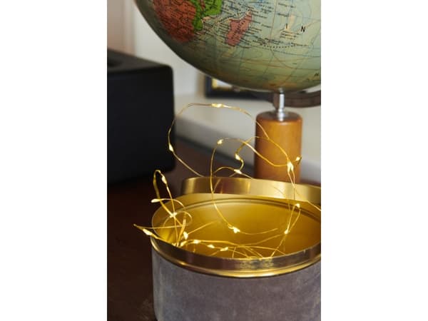 Sirius Knirke Lyskæde 20 LED - Klar/Guld