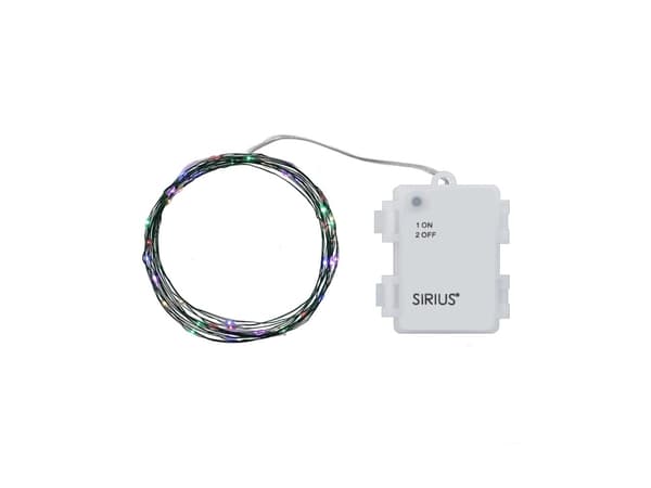 Sirius Knirke Lyskæde 40 LED - Multi/Grøn