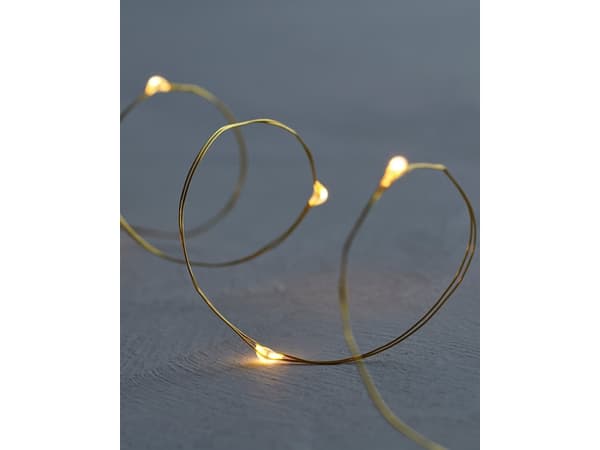 Sirius Knirke Ljuskedja 40 LED - Klar/Guld