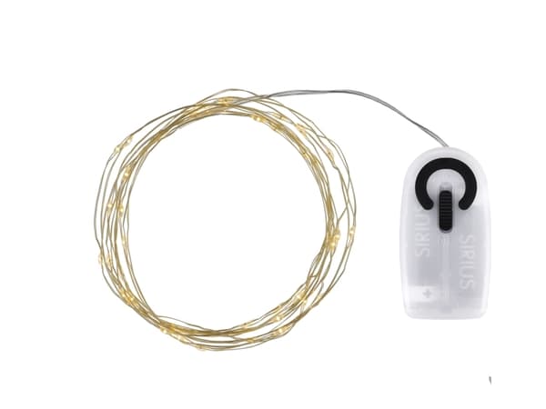 Sirius Knirke Ljuskedja 40 LED - Klar/Guld