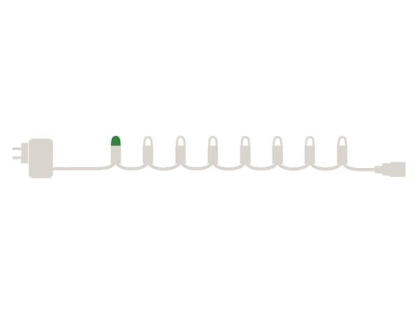 Sirius Home Top-Line, Kjede, Hvit, 50 lamper, LED, 1,5 W, Myk hvit