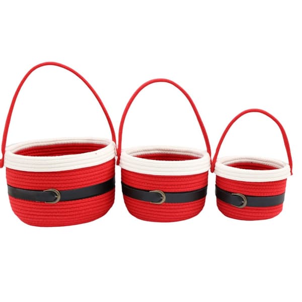 Something Different Julkorg med handtag (Förpackning med 3 st) Red/White One Size