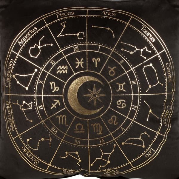 Something Different Astrology Wheel Square Cushion