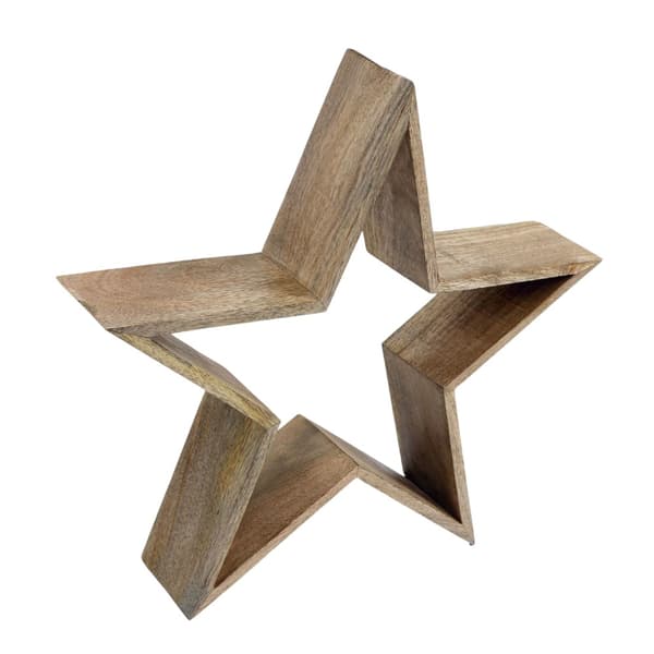 Something Different Wood Star Decoration Natural One Size