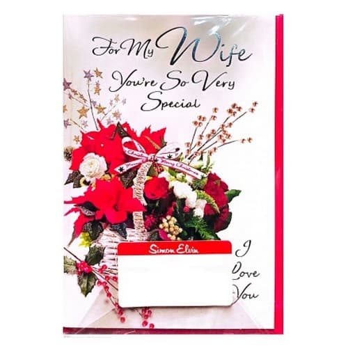 Simon Elvin You´re So Very Special Wife Christmas Greetings Card (Pack of 6) Red/White One Size