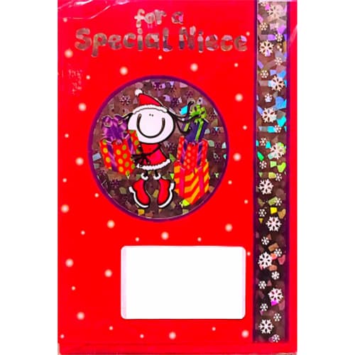 Simon Elvin For A Special Niece Christmas Card (Pack of 12) Red One Size