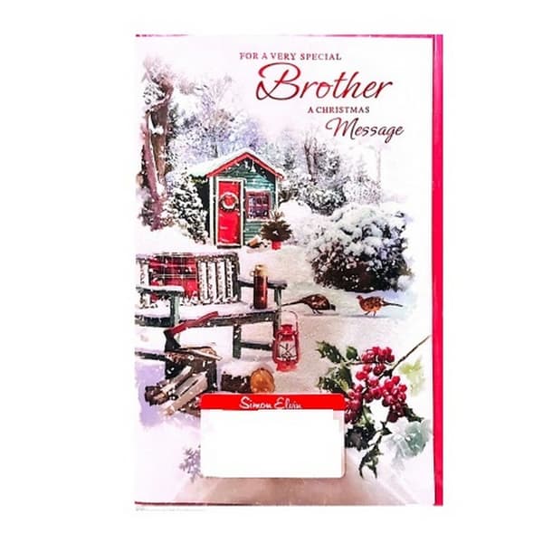 Simon Elvin For A Very Special Brother Christmas Card (Pack of 6) Red/White One Size