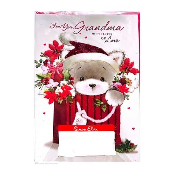 Simon Elvin For You Grandma With Lots Of Love Christmas Card (Pack of 6) Multicoloured One Size