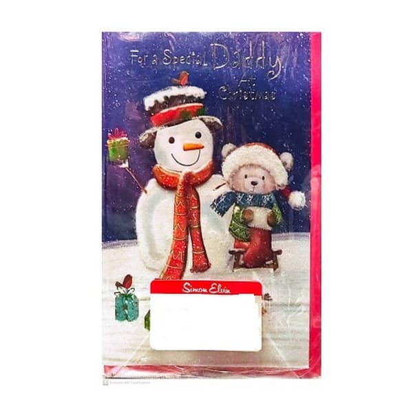 Simon Elvin For A Special Daddy Christmas Card (Pack of 6) Blue/White/Red One Size