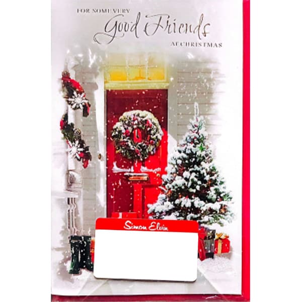 Simon Elvin Good Friend Christmas Card (Pack of 6) Red/White One Size