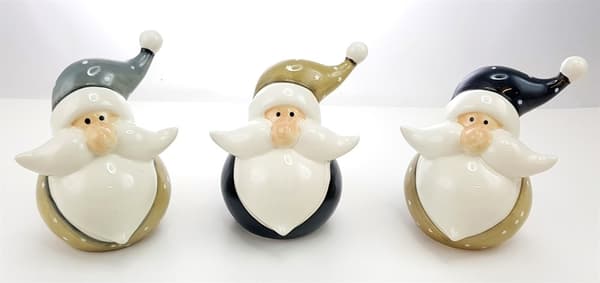 Tomte Keramik Grå luva 16 cm