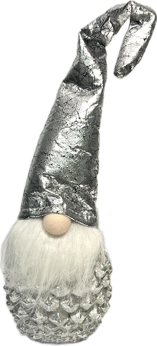 Tomte Kotte Textil Silver 38 cm
