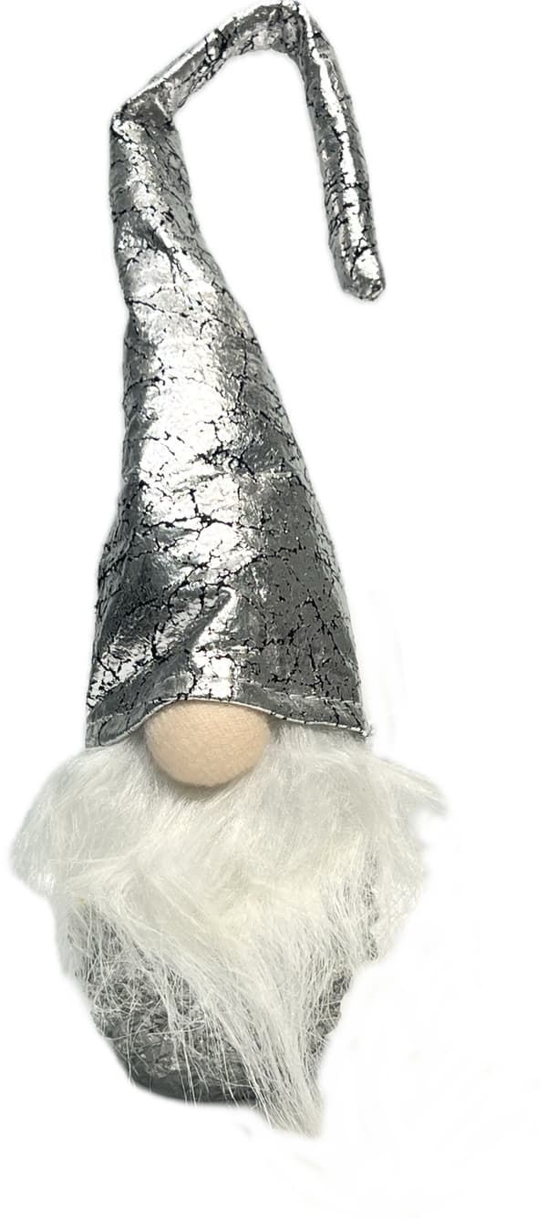 Tomte Kotte Textil Silver 28 cm