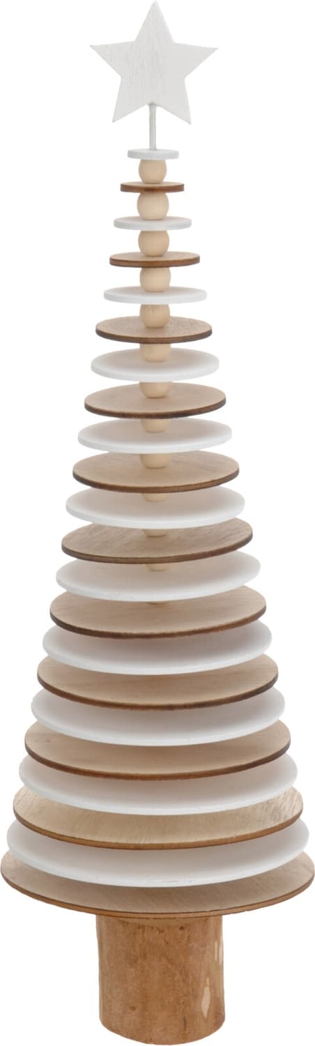 Julgran Gran Trä Mönstrad Slät 40 cm
