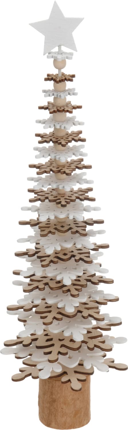 Julgran Gran Trä Mönstrad Slät 40 cm Mönstrad