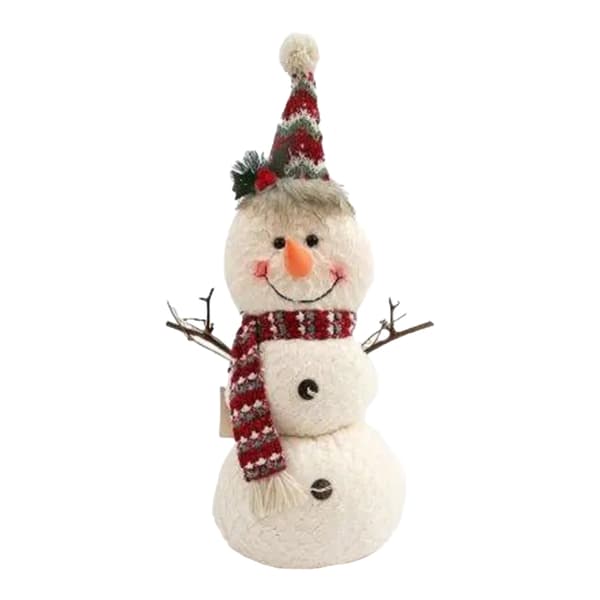 Something Different Snowman Christmas Decoration Beige/Red One Size