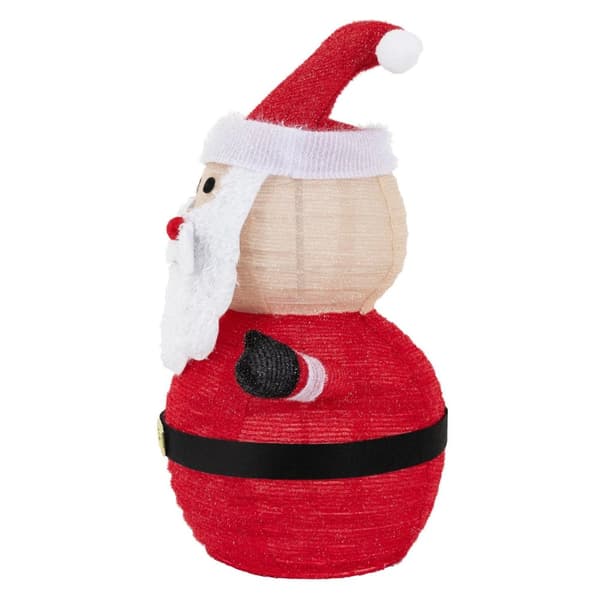 LED-jultomte 68 cm hög med hatt, skägg och handskar Trädgårdsfigur Juldekoration med 30 varmvita lysdioder