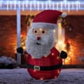 Miniatyrbild 8 av 8: LED-jultomte 68 cm hög med hatt, skägg och handskar Trädgårdsfigur Juldekoration med 30 varmvita lysdioder
