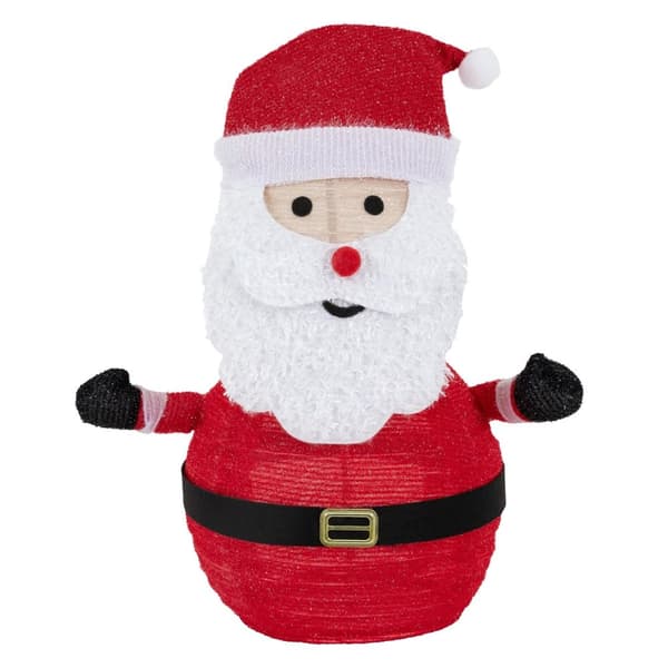 LED-jultomte 68 cm hög med hatt, skägg och handskar Trädgårdsfigur Juldekoration med 30 varmvita lysdioder