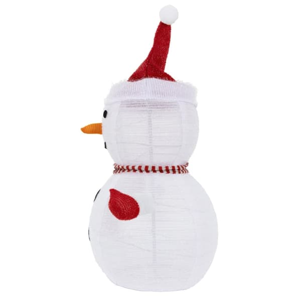 LED-snemand 68 cm høj med hat, tørklæde og handsker Havefigur Juledekoration med 30 varmhvide LED'er