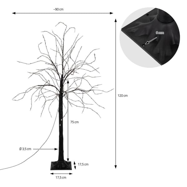 LED-kuusi 120cm 480 lämpimällä valkoisella LEDillä Keinotekoinen joulukuusi, jossa on keijuvalot.
