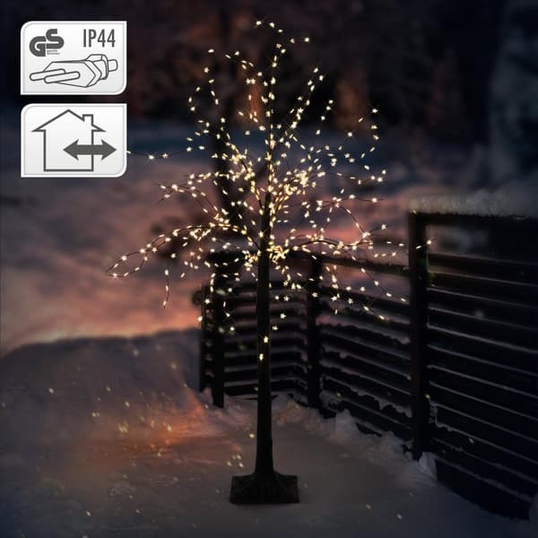 LED-träd 120cm med 480 varmvita LED-lampor Konstgjord julgran med ljusslingor