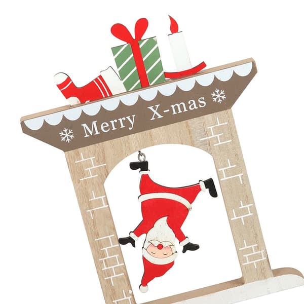 Something Different Falling Santa Wooden Christmas Ornament