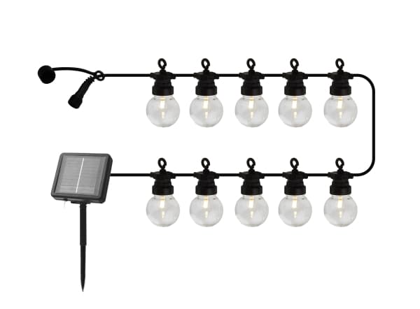 Sirius Lucas Solar Startsæt - Klar/Sort - 10 LED