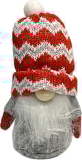 Miniatyrbillede 1 af 2: Tomte Luva Röd/Grå zickzack 13 cm