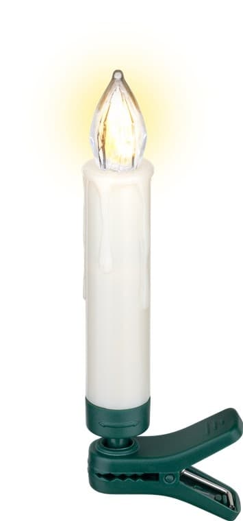 Goobay 10 trådløse LED-juletrebelysninger inkl. 20x AAA (LR03) med klips, timerfunksjon og fjernkontroll, dimbar, varmhvit (2500-2700 K)