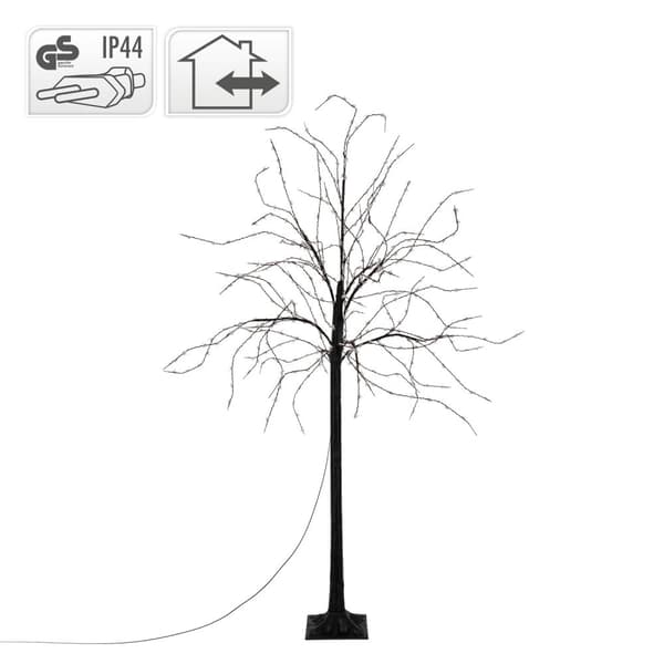 LED-träd 150cm med 600 varmvita LED-lampor Konstgjord julgran med ljusslingor