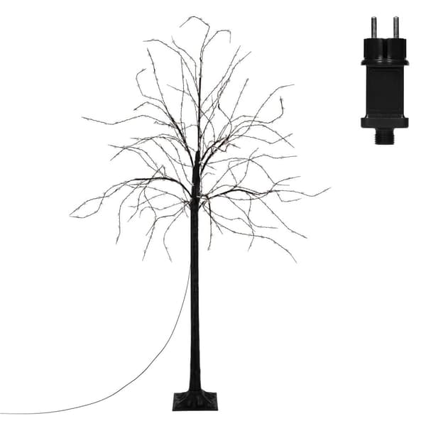 LED-träd 150cm med 600 varmvita LED-lampor Konstgjord julgran med ljusslingor