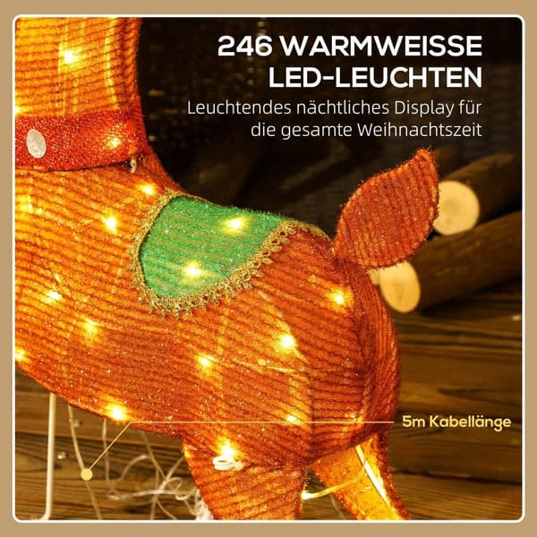 Juldekoration, 246er LED, Flerfärgad