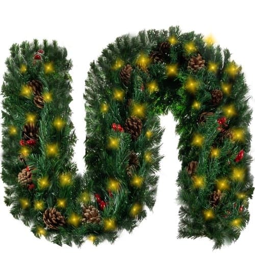 Formbar Julgirlang med LED-ljus 270cm