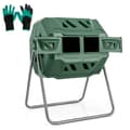 Miniatyrbillede 1 af 8: Kompostbeholder, 74x63x93 cm, Sort/Grøn