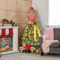 Miniatyrbillede 4 af 8: Kunstig juletræ, 150x81 cm, Grøn og Rød