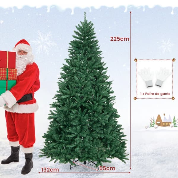 Kunstig juletræ, 270x140x70 cm, Grøn