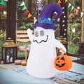 Pikkukuva 2 / 8: Puhallettava Halloween-koriste, 130x73x180 cm, valkoinen