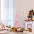 Miniatyrbillede 2 af 8: Kunstig juletræ, Snefaldet 5 FT, 5ftx1.4ft, Lyserød