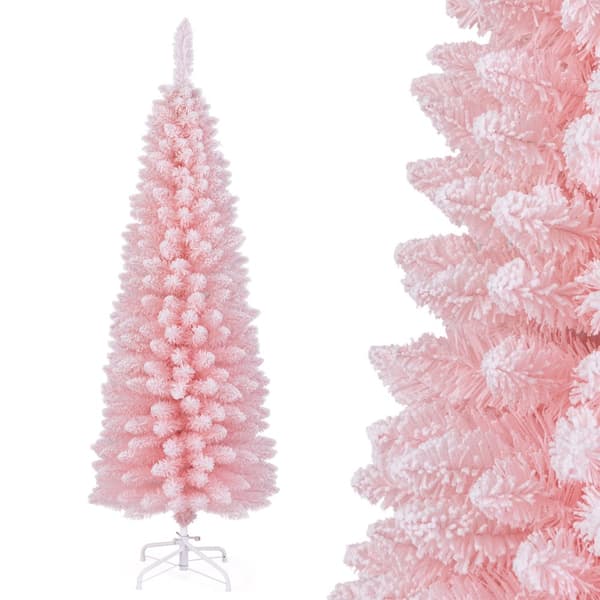 Kunstig juletræ, Snefaldet 5 FT, 5ftx1.4ft, Lyserød