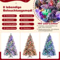Miniatyrbillede 1 af 8: Kunstig juletræ, 136x90 cm, Grøn & Hvid