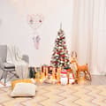 Miniatyrbild 6 av 8: Konstgjord julgran, 4,5 fot Oupplyst med snöflockar, 4,5x1,8 ft