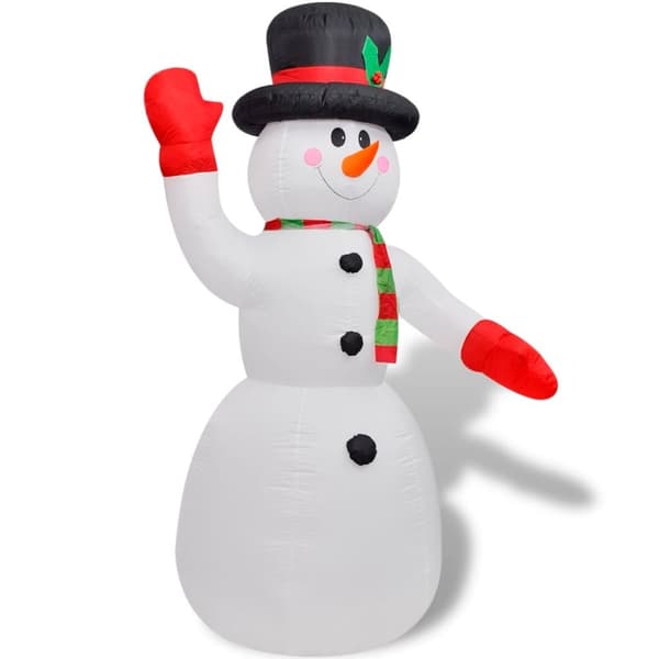 vidaXL Uppblåsbar snögubbe 240 cm