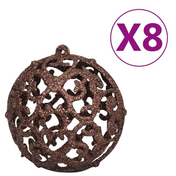 vidaXL julekuglesæt 100 stk. 3/4/6 cm brun/bronzefarvet/guldfarvet