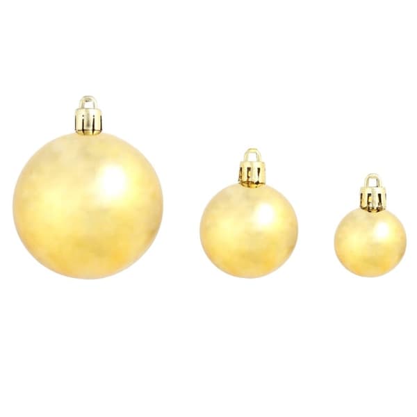vidaXL Julgranskulor 100 delar set 3/4/6 cm guld