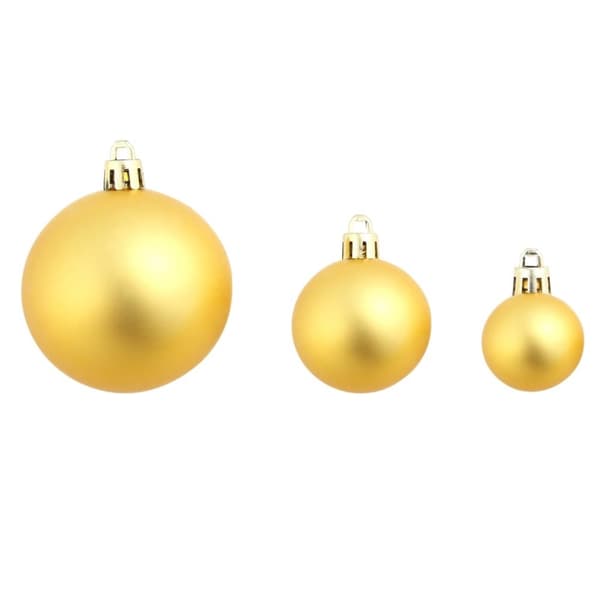 vidaXL Julgranskulor 100 delar set 3/4/6 cm guld