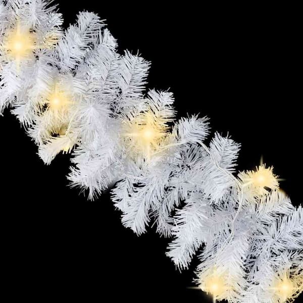vidaXL Julgirlang med LED-lampor 5 m vit