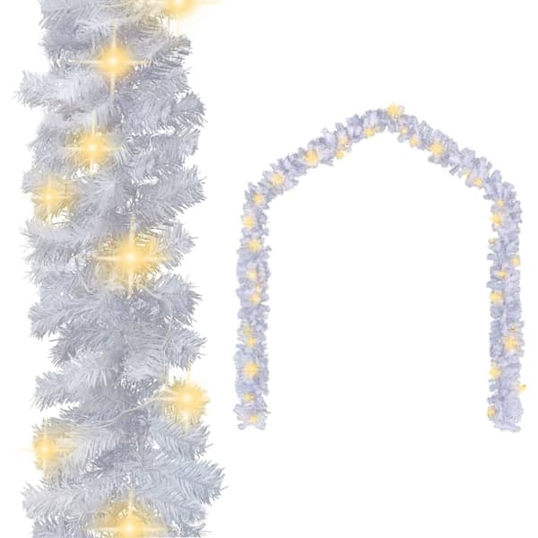 vidaXL Julgirlang med LED-lampor 5 m vit