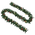 Miniatyrbillede 3 af 7: vidaXL juleguirlander 4 stk. med kugler 270 cm PVC grøn